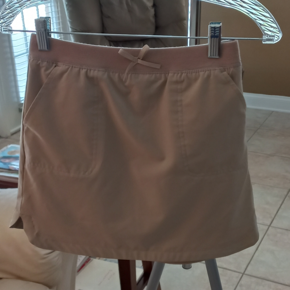 NAUTICA Girls' School Uniform Skort in Khaki